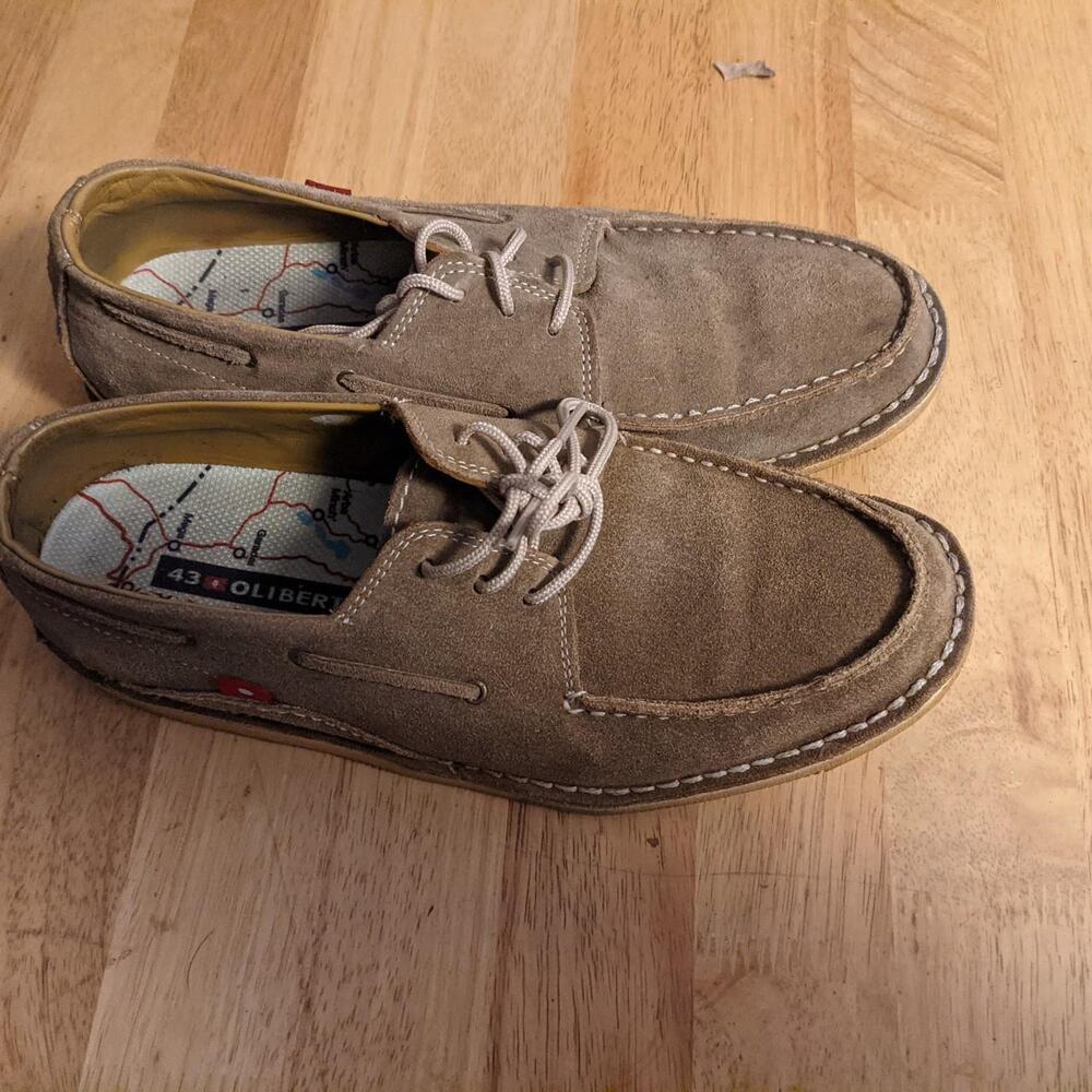 Oliberte Mens Leather Boat Shoes